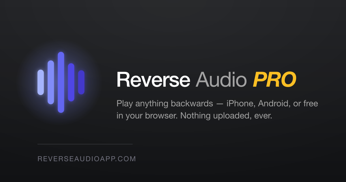 Reverse Audio PRO visual